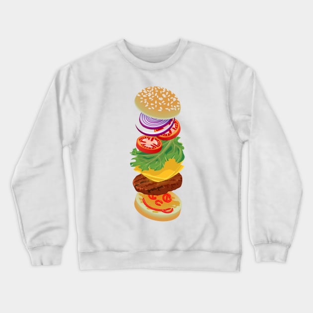 Burger Time Crewneck Sweatshirt by t-pots